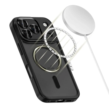 Etui Tech-Protect MagCam MagSafe do iPhone 17 Pro, czarny mat