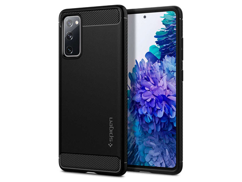 Spigen Rugged Armor Hülle für Samsung Galaxy S20 FE Mattschwarzes Glas 3mk