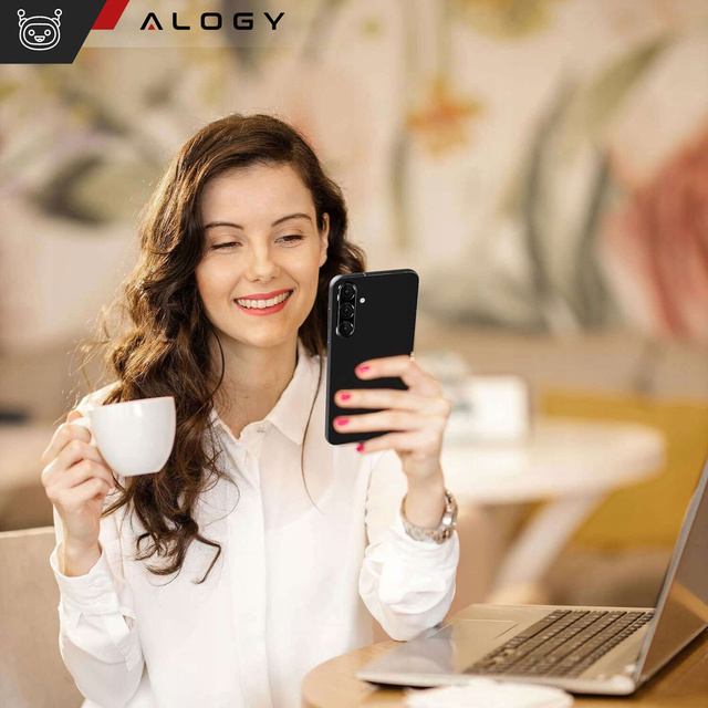 Metalowa osłonka do Samsung Galaxy S24 ochronna na wyspe aparat obiektyw Alogy Metal Lens Czarna