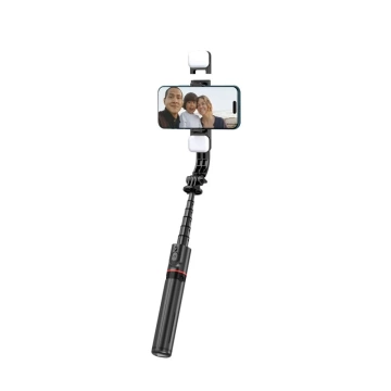 Selfie Stick L05S Wireless statyw Tripod & Led Light Black