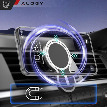 Hülle für Samsung Galaxy S24 Mag Safe Case Rückseite Gehäuseabdeckung Anti-Shock Clear Alogy Transparent