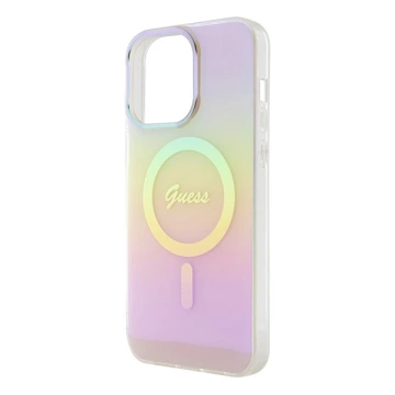 Etui Guess GUHMP15XHITSP für iPhone 15 Pro Max 6,7" rot/rosa Hardcase IML Iridescent MagSafe