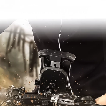 Uchwyt Motocyklowy na kierownicę KEWIG M14-A1 na telefon z ładowarką Qi + PD USB-C na motor quada skuter Czarny