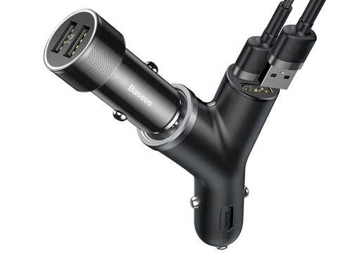 Baseus Y 3.4A Autoladegerät, 2x USB Zigarettenanzünderanschluss