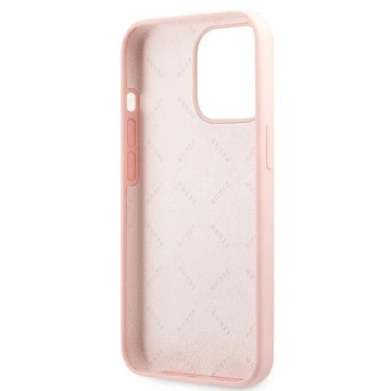 Guess GUHCP13LLS4GWPI iPhone 13 Pro / 13 6,1" różowy/pink Hartschale Silikon 4G Logo