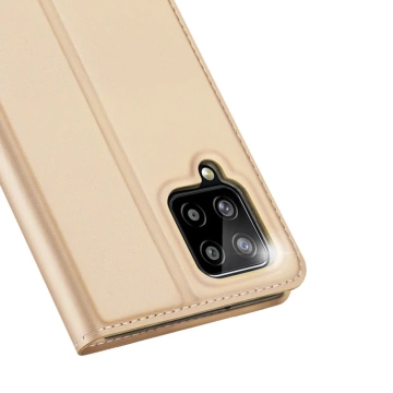 Dux Ducis Skin Pro Holster Cover mit Flip Cover für Samsung Galaxy A22 4G gold