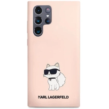 Karl Lagerfeld KLHCS23LSNCHBCP für Samsung Galaxy S23 Ultra S918 Hardcase Silikon Choupette pink/pink