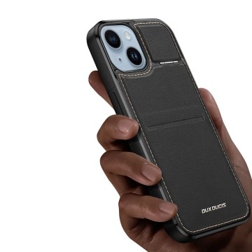 3-in-1-Brieftaschenhülle mit Ständer für iPhone 15 MagSafe RFID-blockierendes Dux Ducis Rafi Mag – Schwarz