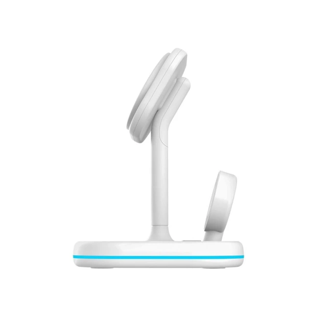 Ładowarka Bezprzewodowa indukcyjna QI15W-A27 3IN1 Magnetic MagSafe Wireless Charger do iPhone/AirPods/Watch Biała