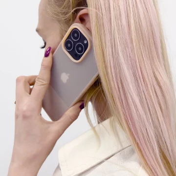 Kingxbar Plain Series Hülle für iPhone 13 Pro Silikonhülle Pink