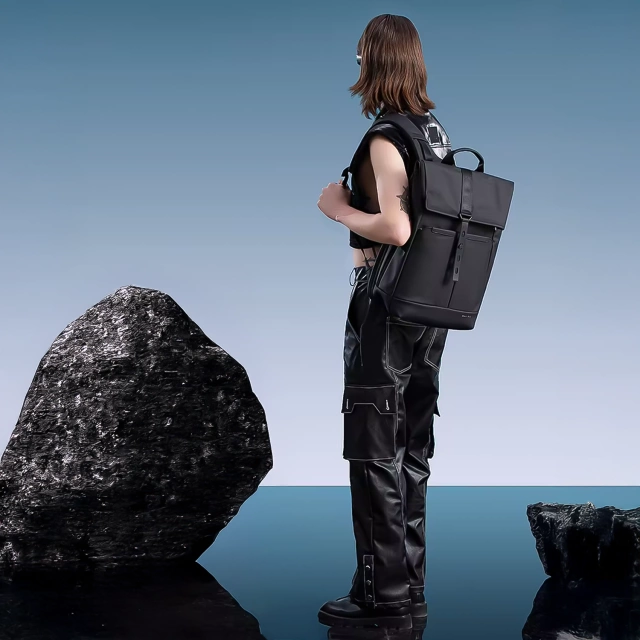 Plecak wodoodporny Bange na laptopa 15.6" miejski podróżny 43x30x18 cm do pracy samolotu męski damski Czarny