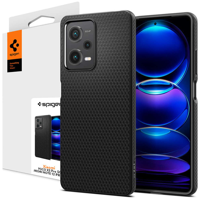Etui na telefon Spigen Liquid Air obudowa ochronna do Xiaomi Redmi Note 12 Pro 5G / Poco X5 Pro 5G Matte Black