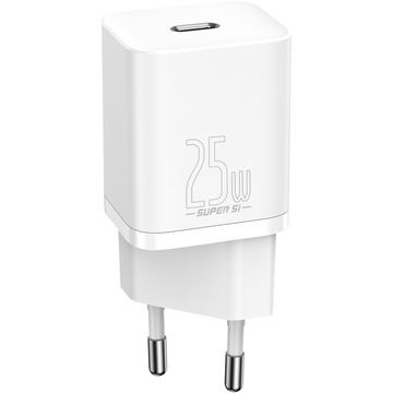 Ładowarka sieciowa zasilacz Baseus Super Si USB-C Type C PD 25W Biała
