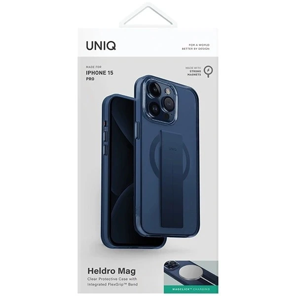 Etui Ochronne do iPhone 15 Pro UNIQ Heldro Mag MagClick Niebieskie