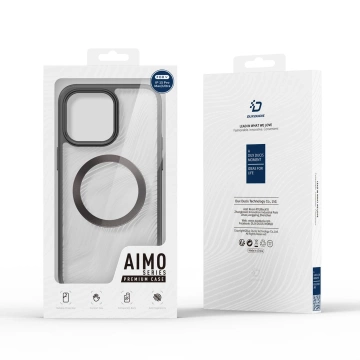 Gepanzerte Hülle für iPhone 15 Pro Max mit MagSafe Dux Ducis Aimo Mag – schwarz