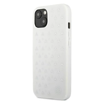Etui ochronne Mercedes MEHCP13MESPWH do Apple iPhone 13 6,1" biały/white hardcase Silver Stars Pattern