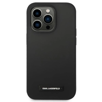 Etui Karl Lagerfeld KLHMP14XSLMP1K für iPhone 14 Pro Max 6,7" Hardcase Silikonplakette Magsafe Czarny/Schwarz