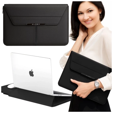 Alogy FlexCase Pro Multifunktionale, faltbare Laptoptasche mit Ständer und Mauspad für MacBook 13/14" Schwarz