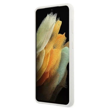 US Polo Silikon Logo Handyhülle für Samsung Galaxy S21 weiß/weiß
