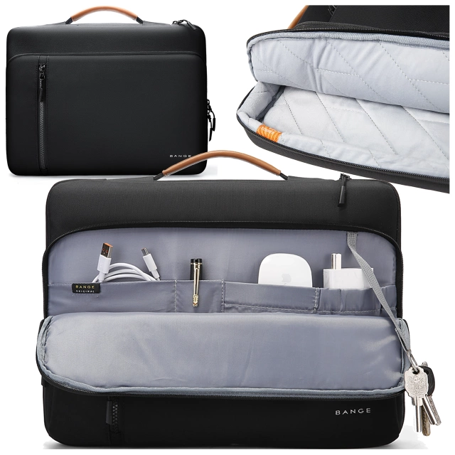 Torba wodoodporna Bange na laptopa do 15.6" – pojemna i wygodna, odporna i oddychająca, miejska i podróżna do pracy i samolotu, unisex – Czarna