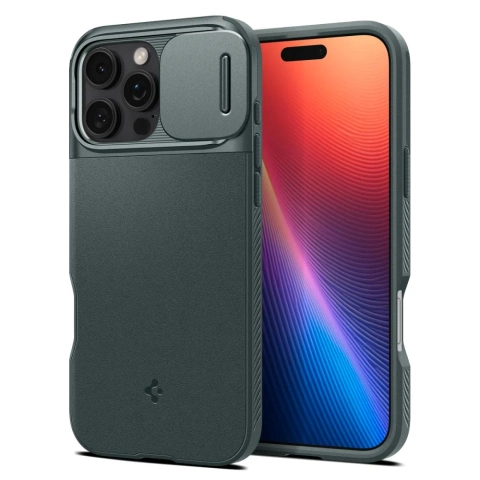Etui Spigen Optik Armor Mag MagSafe iPhone 16 Pro Max Zielona Otchłań