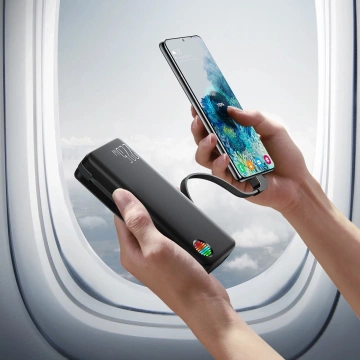 Joyroom JR-L015 20000 mAh 22,5 W Powerbank mit USB-C Lightning-Kabeln – Schwarz