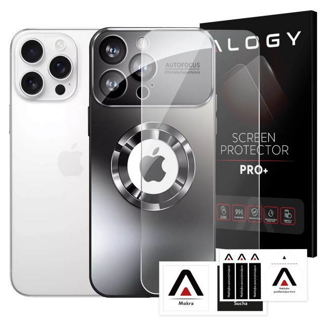 Etui do Apple iPhone 16 Pro obudowa Alogy MagSafe LuxeShield™ Case z ochroną obiektywów do MagSafe Graphite Black + szkło hartowane