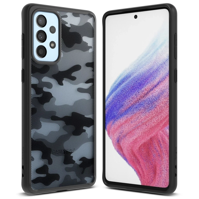 Ringke Fusion Matte TPU-Hülle mit Rahmen für Samsung Galaxy A73 schwarz