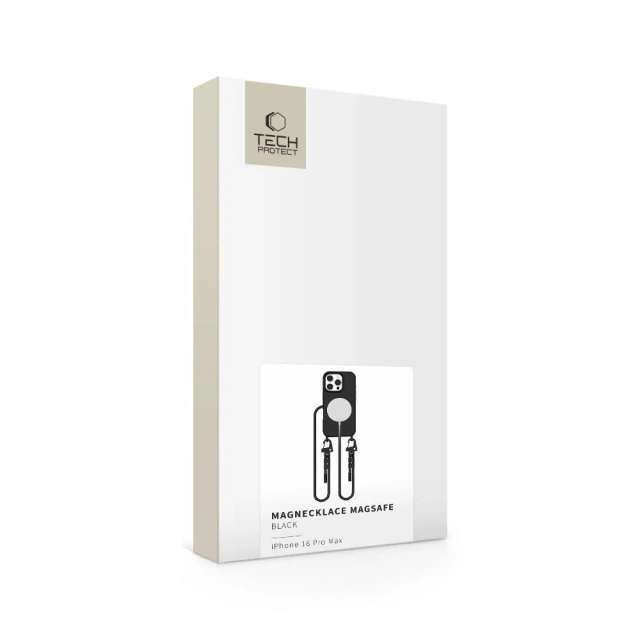Etui do iPhone 16 Pro Max Tech-Protect Magnecklace MagSafe Czarny