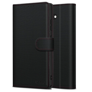 iPhone 16e Tech-Protect Wallet RS Hülle Schwarz Roter Rand