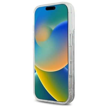 Etui Karl Lagerfeld für iPhone 16 Pro Max 6,9" Magsafe Hardcase Transparent Liquid Glitter Choupette Head