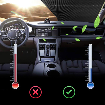 Roleta przeciwsłoneczna żaluzja samochodowa osłona na przednią szybę auta samochodu uniwersalna dwustronna 150x65cm