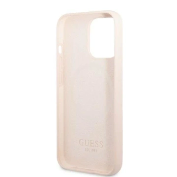 Etui Guess GUHMP13XSPLP für Apple iPhone 13 Pro Max 6,7" różowy/pink Hartschale Silikon Logo Plate MagSafe