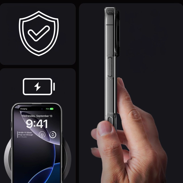 Etui + Szkło do iPhone 16 Pro Spigen Liquid Crystal Mag Magsafe obudowa ochronna na telefon Clear