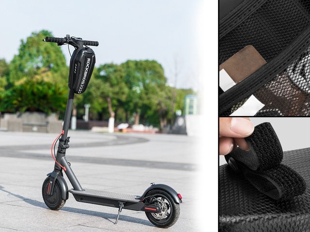 Etui wodoodporne sakwa na hulajnogę uchwyt na ramę RockBros B62 Czarne