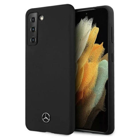 Etui Mercedes MEHCS21SSILBK für Samsung Galaxy S21 G991 Hardcase Silicone Line