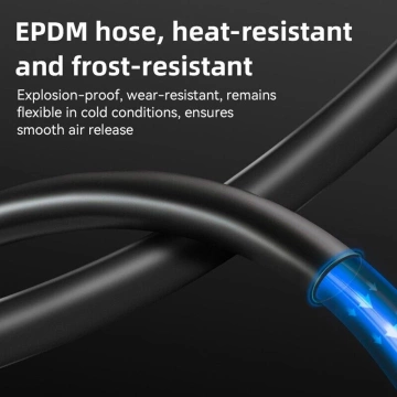 Rockbros 42430001001 Fußpumpe mit Display – Schwarz