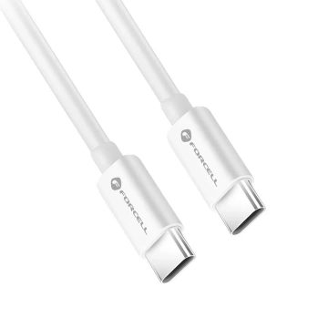 USB-C-auf-USB-C-Kabel Forcell F-Energy QC4.0 PD 3A 60W 0,25m C338 Weiß