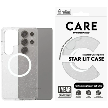 Etui für Samsung Galaxy S25 Ultra CARE von PanzerGlass Flagship Urban Combat StarLight White QI