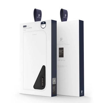 Dux Ducis Hivo Leather Flip Cover Echtes Leder Wallet für Karten und Dokumente iPhone 14 Pro Rot