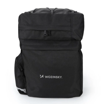 Wozinsky 60L geräumige Fahrradträgertasche (Regenhülle inklusive) schwarz (WBB13BK)
