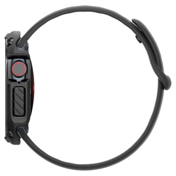 APPLE WATCH 10 (46 MM) SCHWARZES SPIGEN TOUGH ARMOR-GEHÄUSE AUS GEHÄRTETEM GLAS