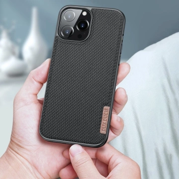 Dux Ducis Fino Schutzhülle mit Nylonmaterial bezogen iPhone 13 Pro grau