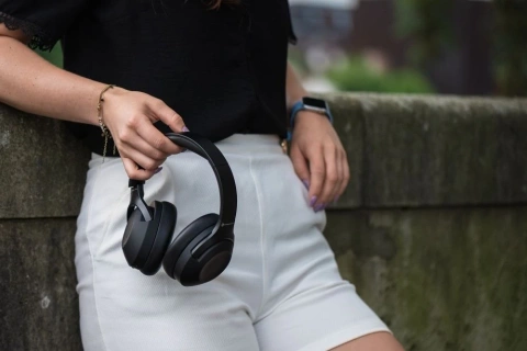 Forcell F-Audio ANC Sonic Aura Kabellose On-Ear-Kopfhörer Schwarz