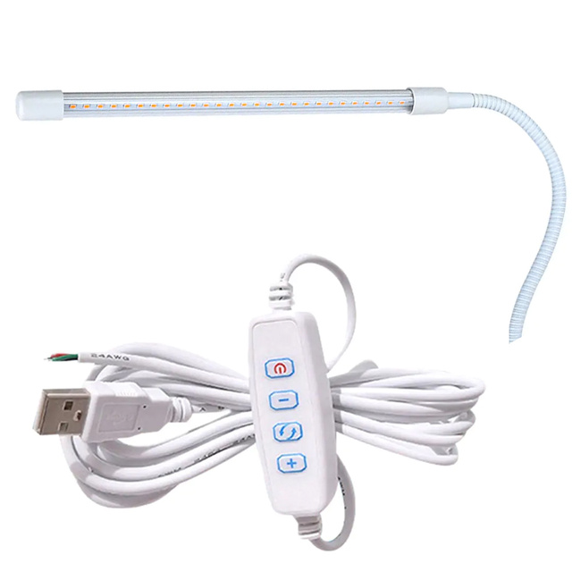 Lampka LED na biurko z klipsem do blatu do czytania Biała