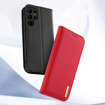 Dux Ducis Hivo Schutzhülle für Samsung Galaxy S23 Flip Cover Wallet Stand RFID Blocking braun