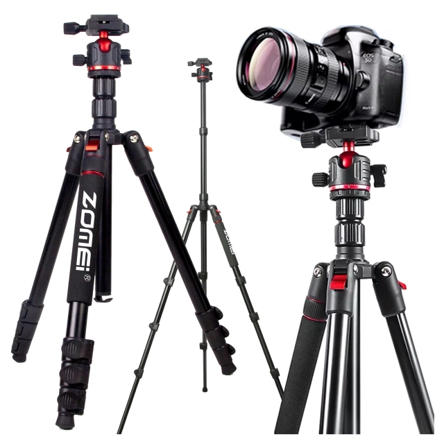 Statyw Profesjonalny 2w1 – Tripod i Monopod do Aparatu i Kamery, Składany z Regulowaną Wysokością i Głowicą Kulową 360°, Stabilny i Lekki, ProStand™ – Czarny