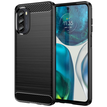 Etui do Motorola Moto G52 / G82 5G pancerne plecki obudowa na telefon case Carbon Silicone czarne