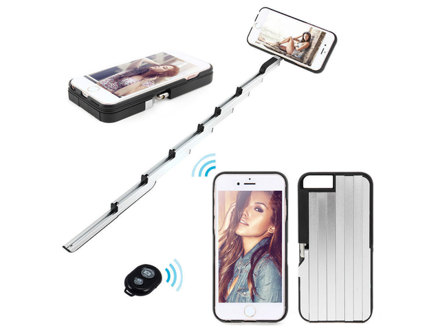 Etui Selfie Case Apple iPhone 6 / 7 / 8 / SE 2022/2020 czarny + Pilot Sterujący