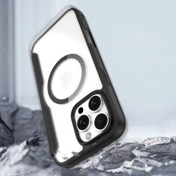 iPhone 16 Pro Dux Ducis Skin X Pro MagSafe Flip Case Schwarz